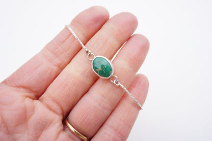 Box Chain Adjustable Bracelet (Emerald Valley)