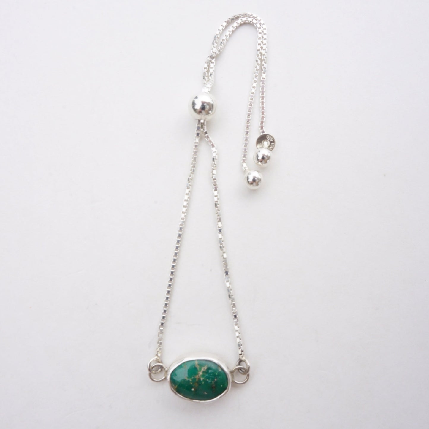 Box Chain Adjustable Bracelet (Emerald Valley)