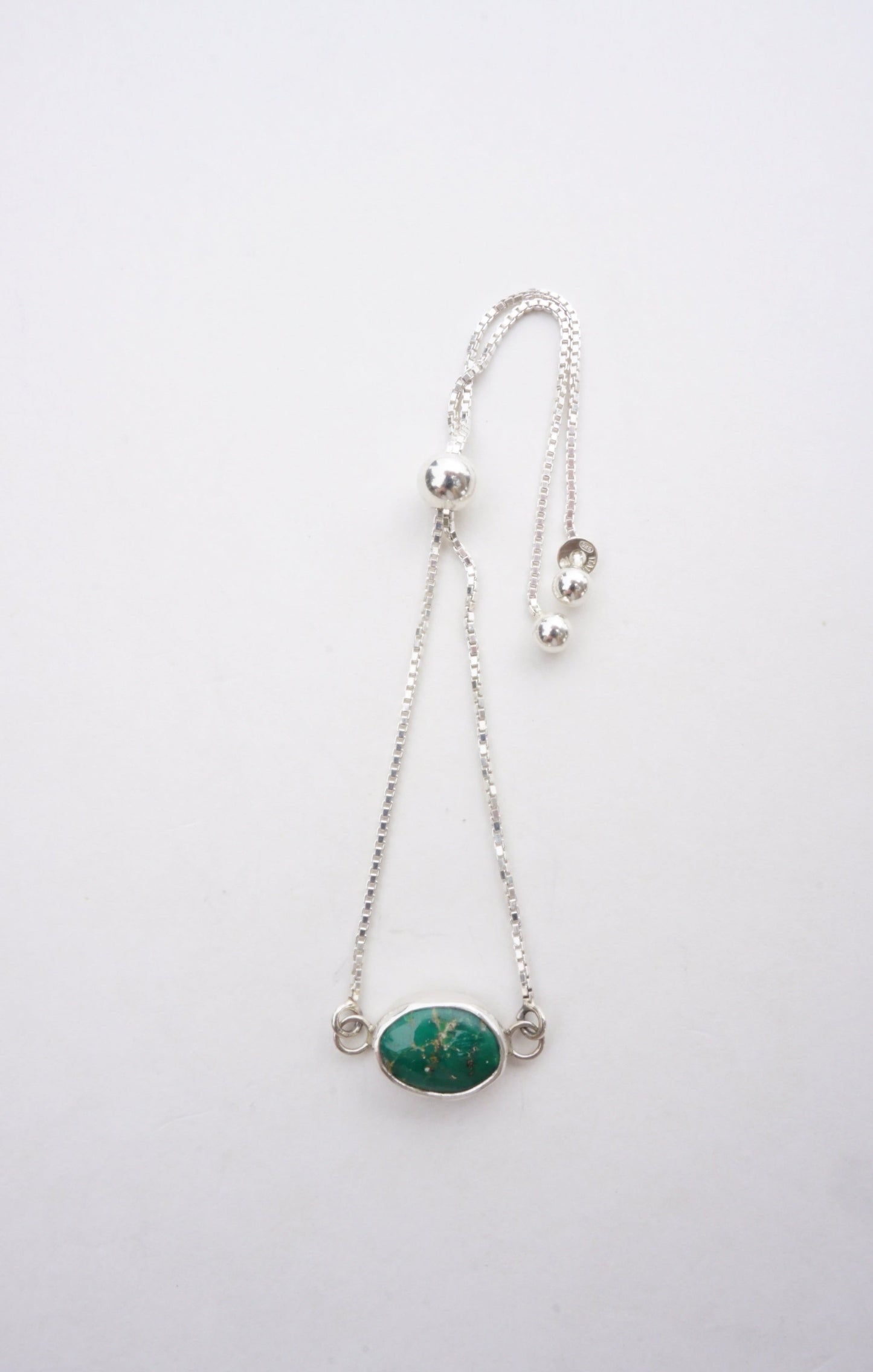 Box Chain Adjustable Bracelet (Emerald Valley)