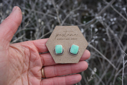 Stud Earrings (Lucien Variscite)