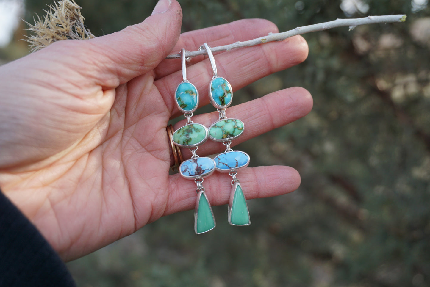 Cascade Statement Earring (Multi Stone)