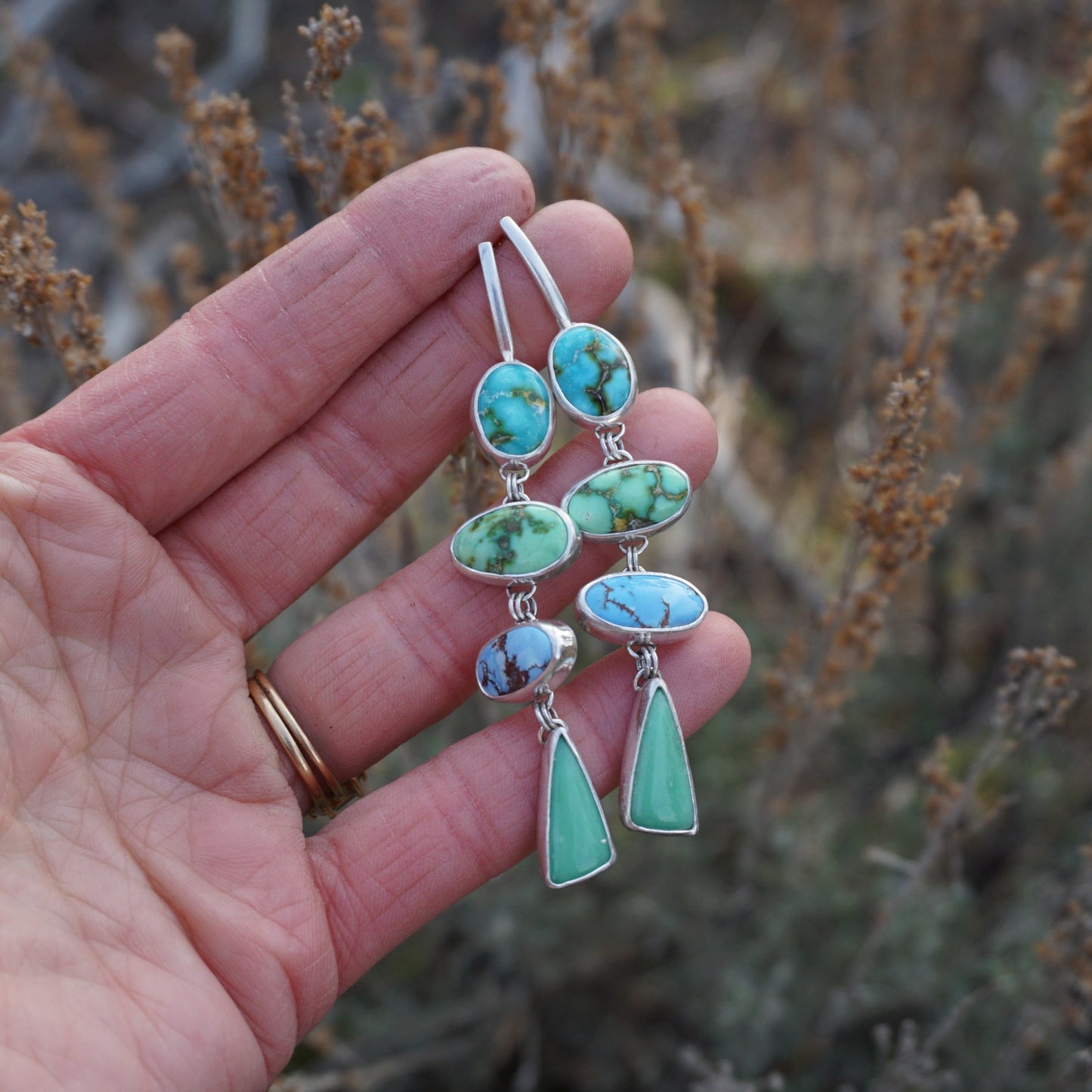 Cascade Statement Earring (Multi Stone)