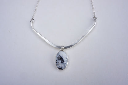 Turquoise Bar Necklace (White Buffalo)