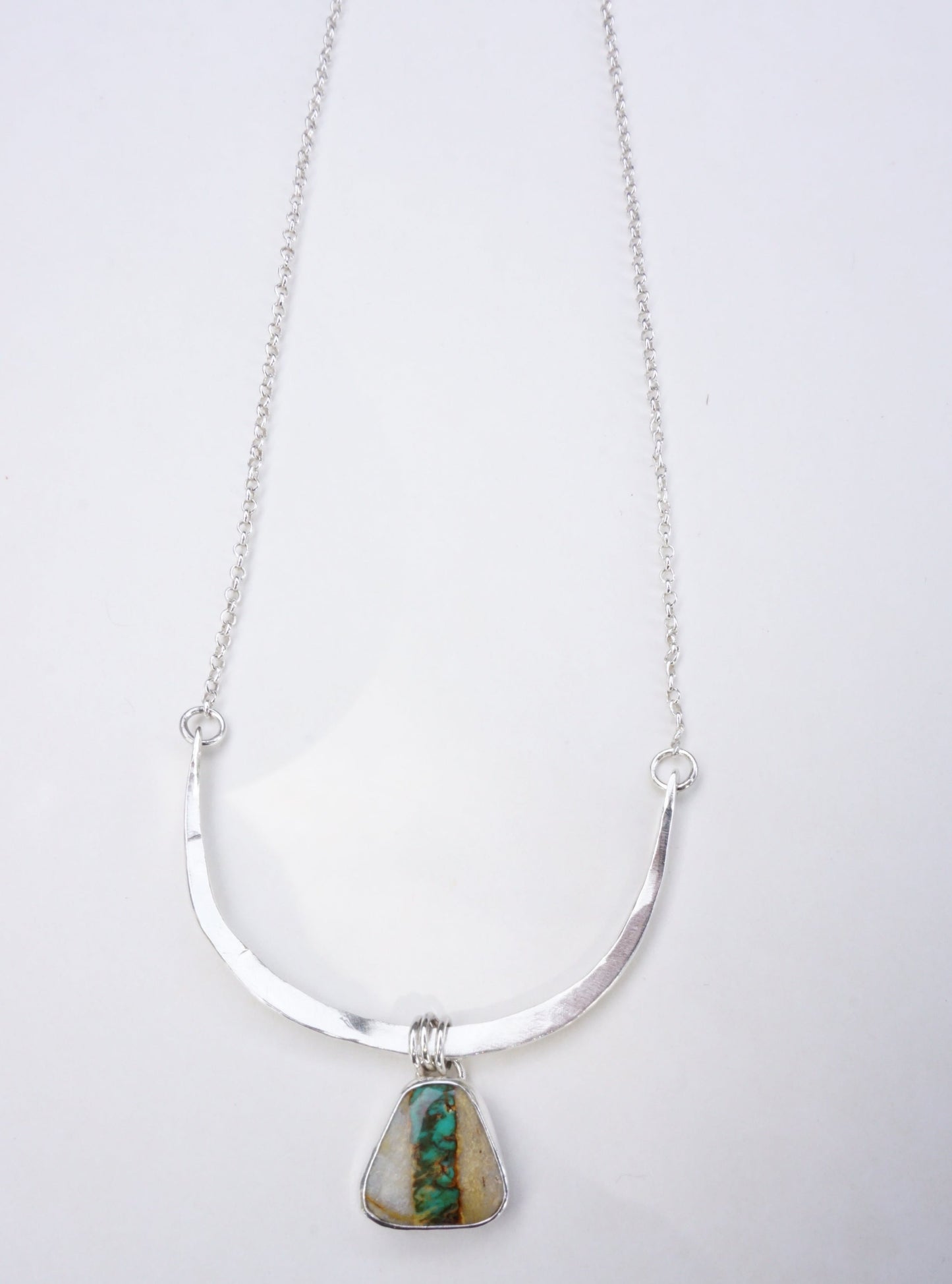 Turquoise Bar Necklace (Royston Ribbon)