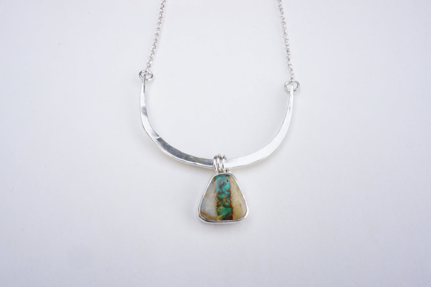 Turquoise Bar Necklace (Royston Ribbon)
