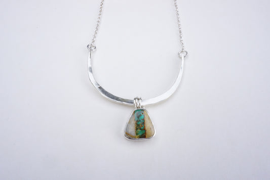 Turquoise Bar Necklace (Royston Ribbon)