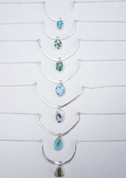 Turquoise Bar Necklace (Golden Hill)