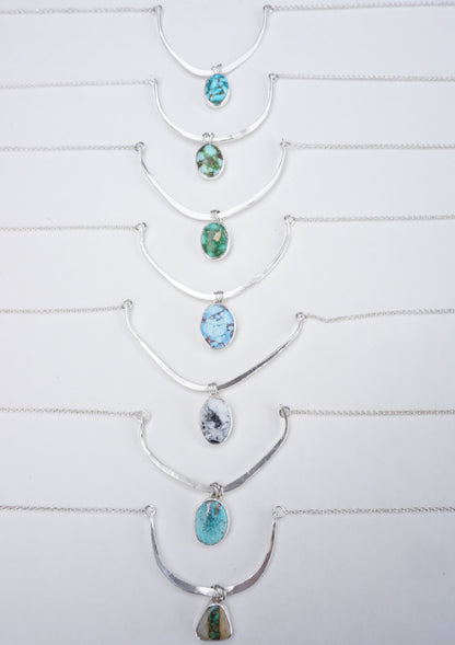 Turquoise Bar Necklace (Sonoran Gold)