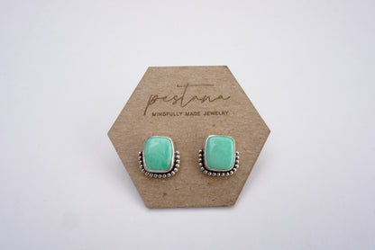Stud Earrings (Lucien Variscite)