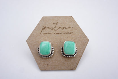 Stud Earrings (Lucien Variscite)