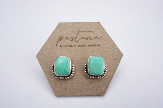 Stud Earrings (Lucien Variscite)