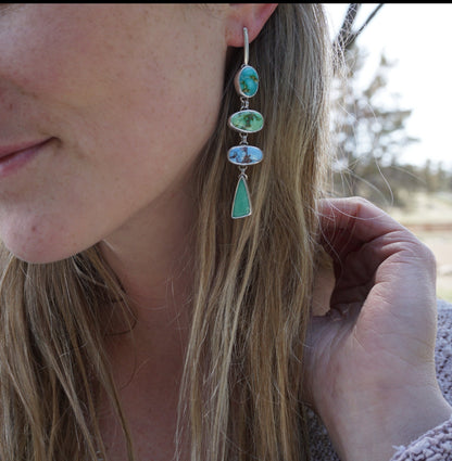 Cascade Statement Earring (Multi Stone)