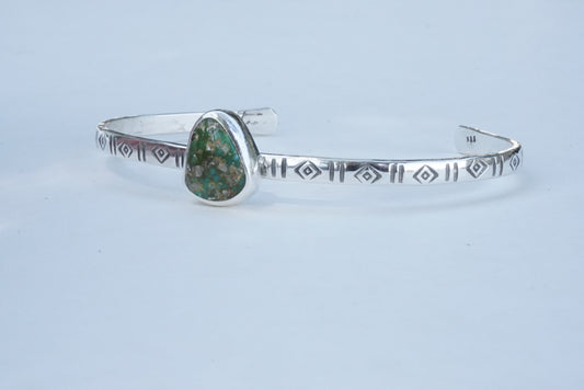 Stamped Cuff Bracelet (Sonoran Gold)