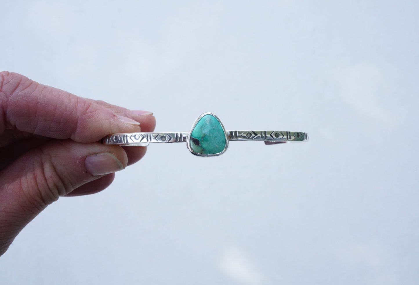 Stamped Cuff Bracelet (Carico Lake)