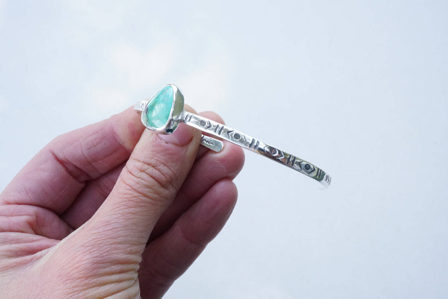 Stamped Cuff Bracelet (Carico Lake)