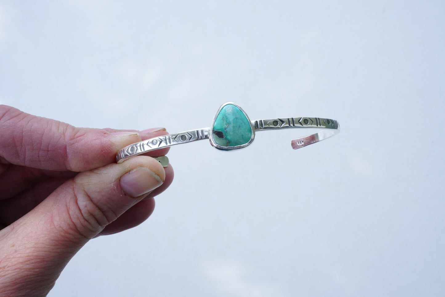 Stamped Cuff Bracelet (Carico Lake)