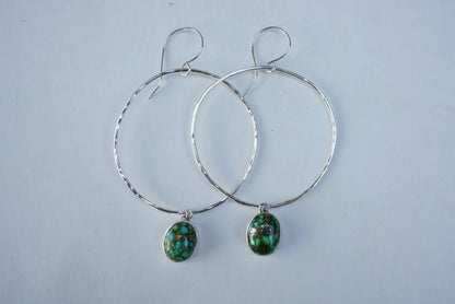 Hammered Organic Hoops (Sonoran Gold)