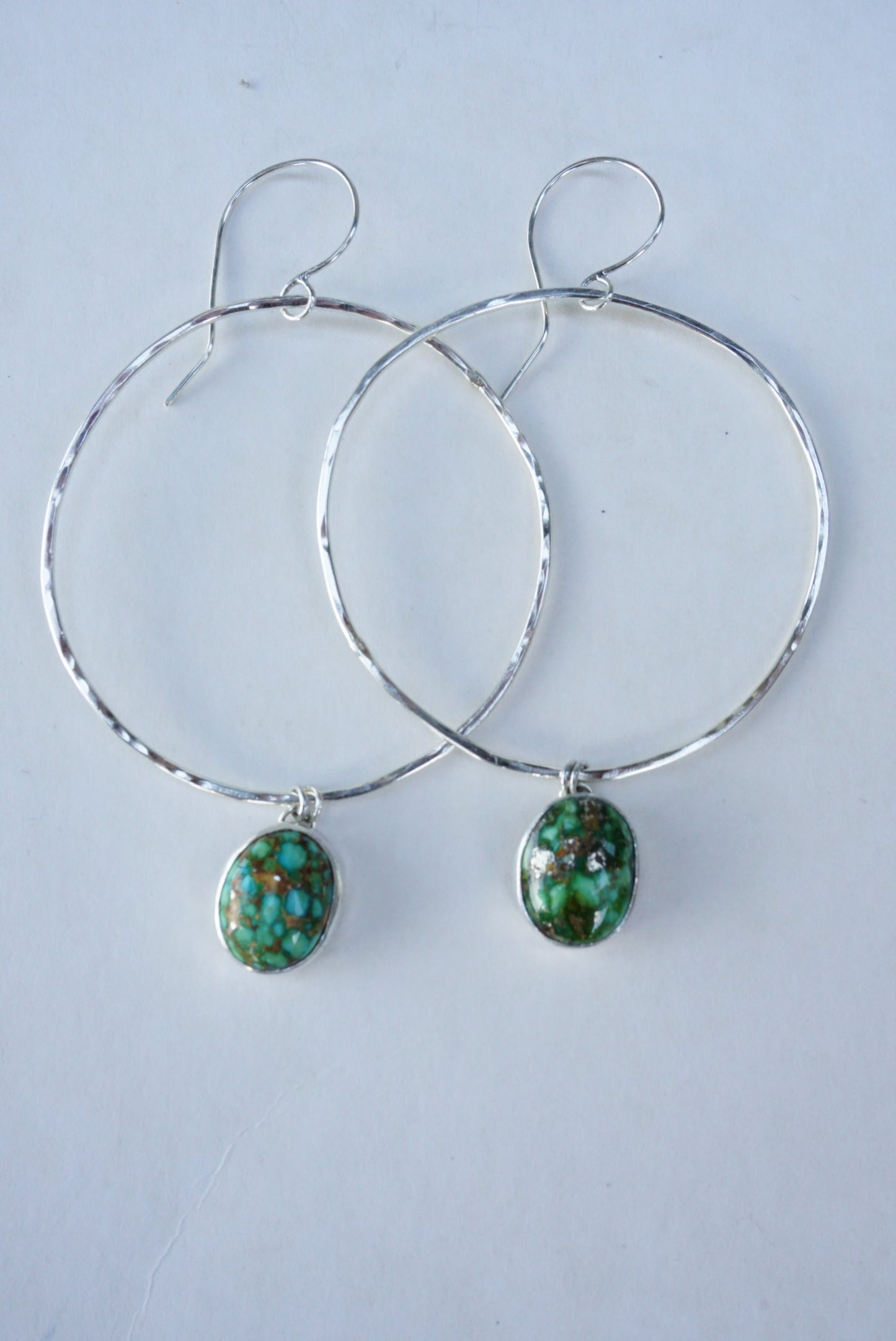 Hammered Organic Hoops (Sonoran Gold)