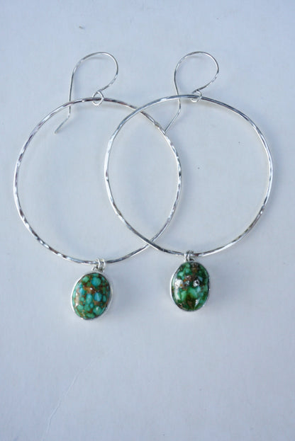 Hammered Organic Hoops (Sonoran Gold)