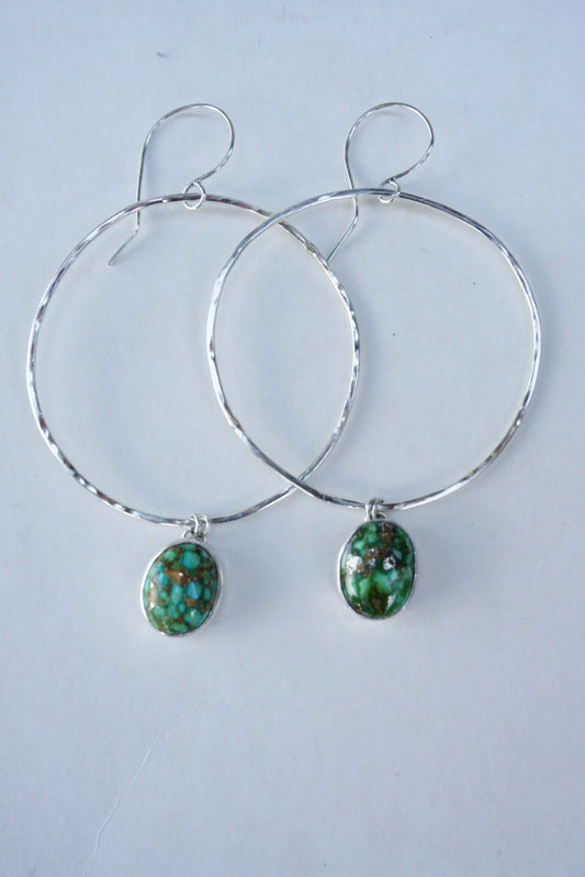 Hammered Organic Hoops (Sonoran Gold)