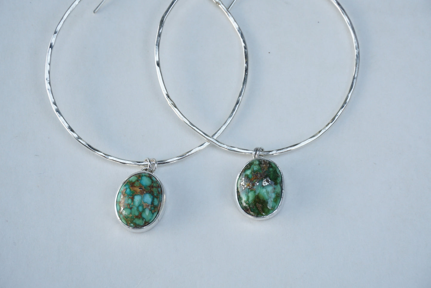 Hammered Organic Hoops (Sonoran Gold)