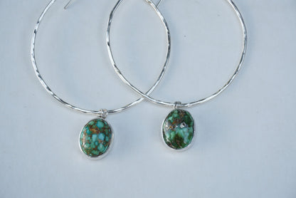 Hammered Organic Hoops (Sonoran Gold)
