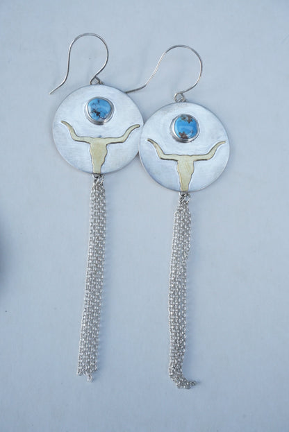 Longhorn Earrings (Golden Hill)