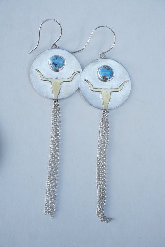 Longhorn Earrings (Golden Hill)