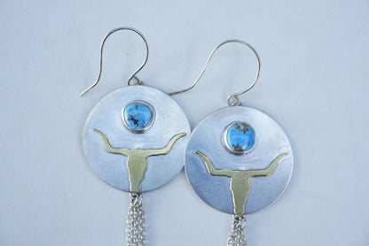 Longhorn Earrings (Golden Hill)