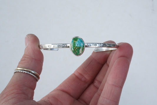 Stamped Cuff Bracelet (Sonoran Gold)