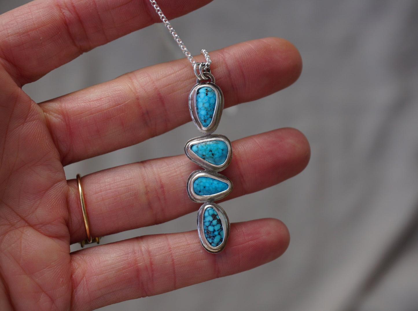 Kingman Turquoise Bar Necklace
