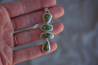 Sonoran Gold Turquoise Bar Necklace (C)
