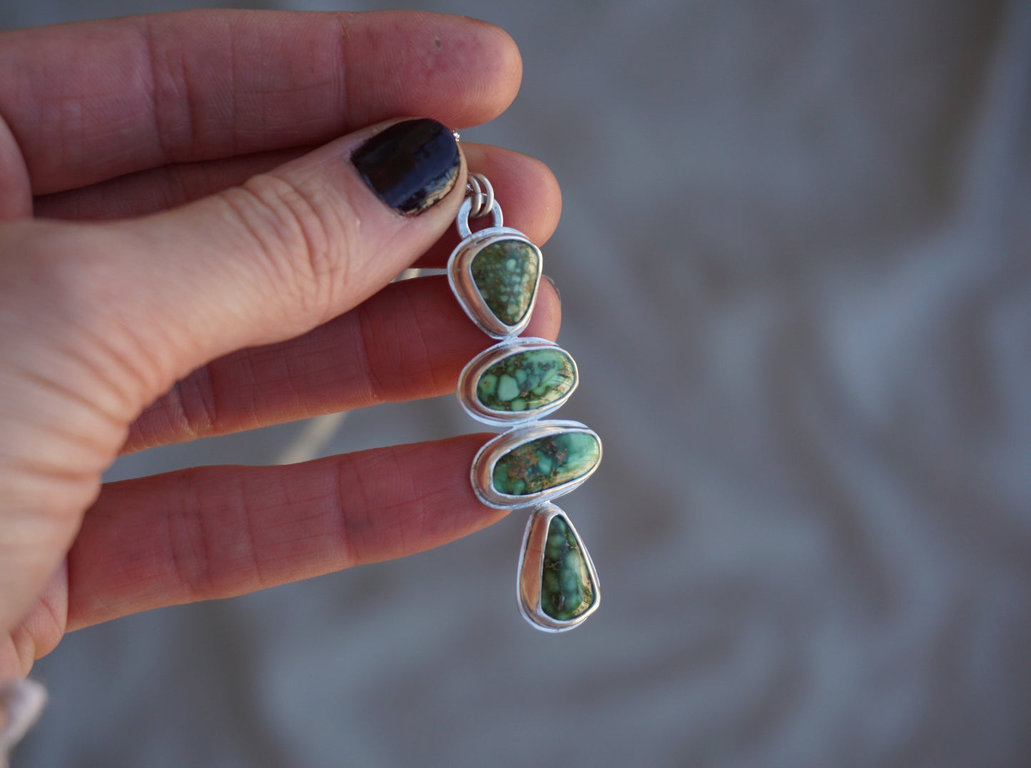 Sonoran Gold Turquoise Bar Necklace (C)