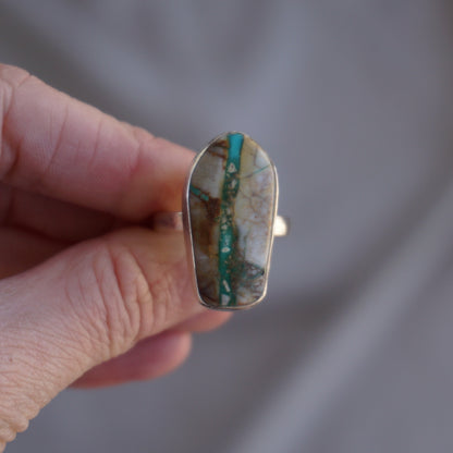 Silver & Turquoise Ring (size 8.75)