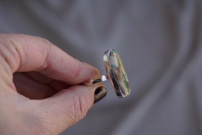 Silver & Turquoise Ring (size 8.75)