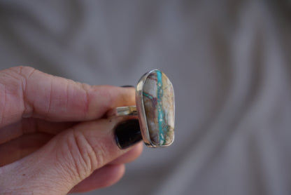 Silver & Turquoise Ring (size 8.75)