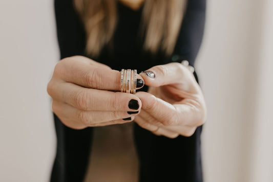 Silver and Gold Stacker Ring Set