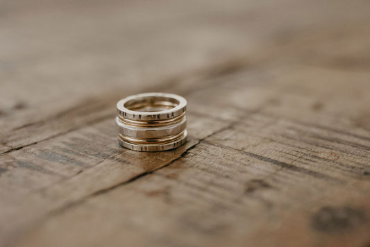 Silver and Gold Stacker Ring Set