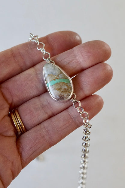 Turquoise Choker Necklace (Royston Ribbon)