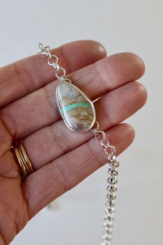 Turquoise Choker Necklace (Royston Ribbon)