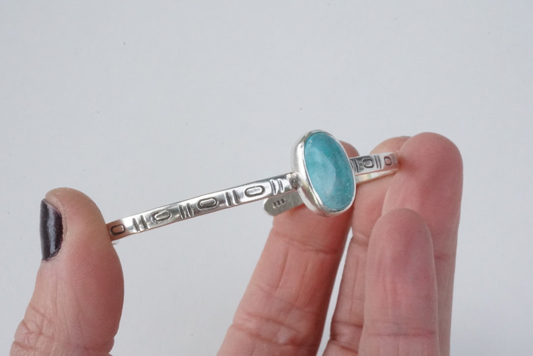 Stamped Cuff Bracelet (Carico Lake)