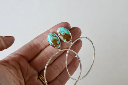 Hammered Organic Hoops (Royston)
