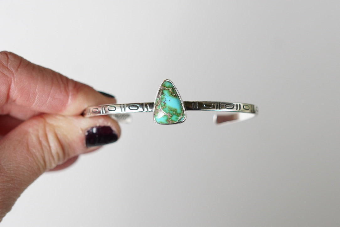 Stamped Cuff Bracelet (Sonoran Gold)