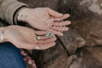 Hammered Organic Hoops (Sonoran Gold)