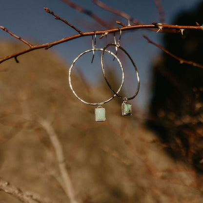 Hammered Organic Hoops (Kingman)