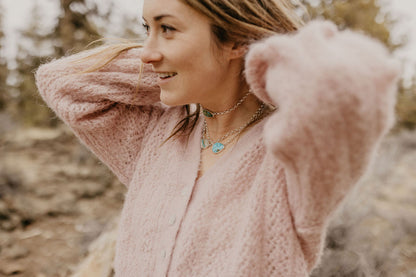 Turquoise Choker Necklace (Golden Hill)