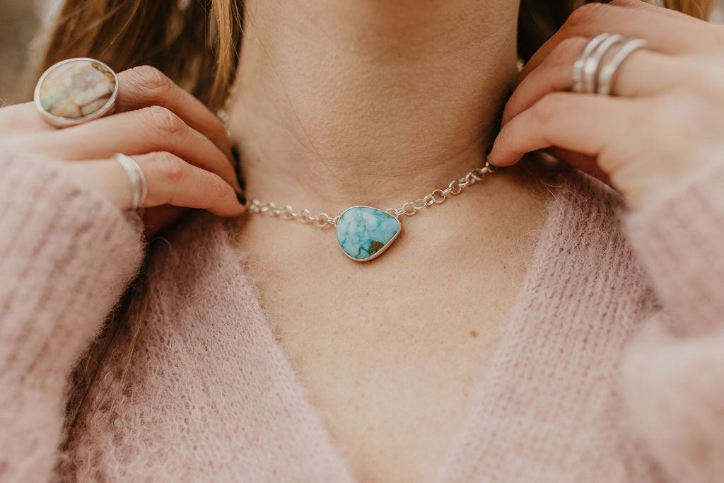 Turquoise Choker Necklace (Turquoise Mountain)