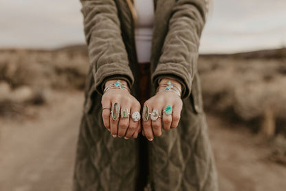 Silver & Turquoise Ring (size 5.5)