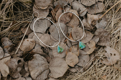 Hammered Organic Hoops (Sonoran Gold)