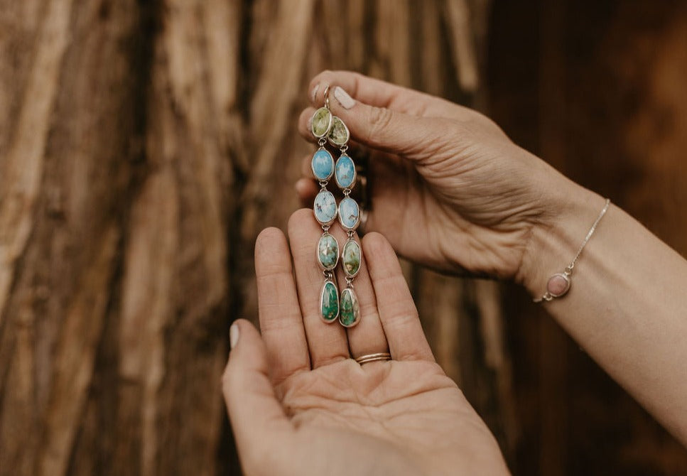 Cascade Statement Earring (Multi Stone)